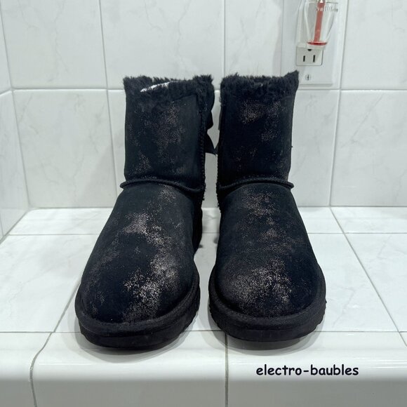 Black Ugg Australia Boots Sz 8 With Metallic Sparkle - MINT Condition - Picture 14 of 16